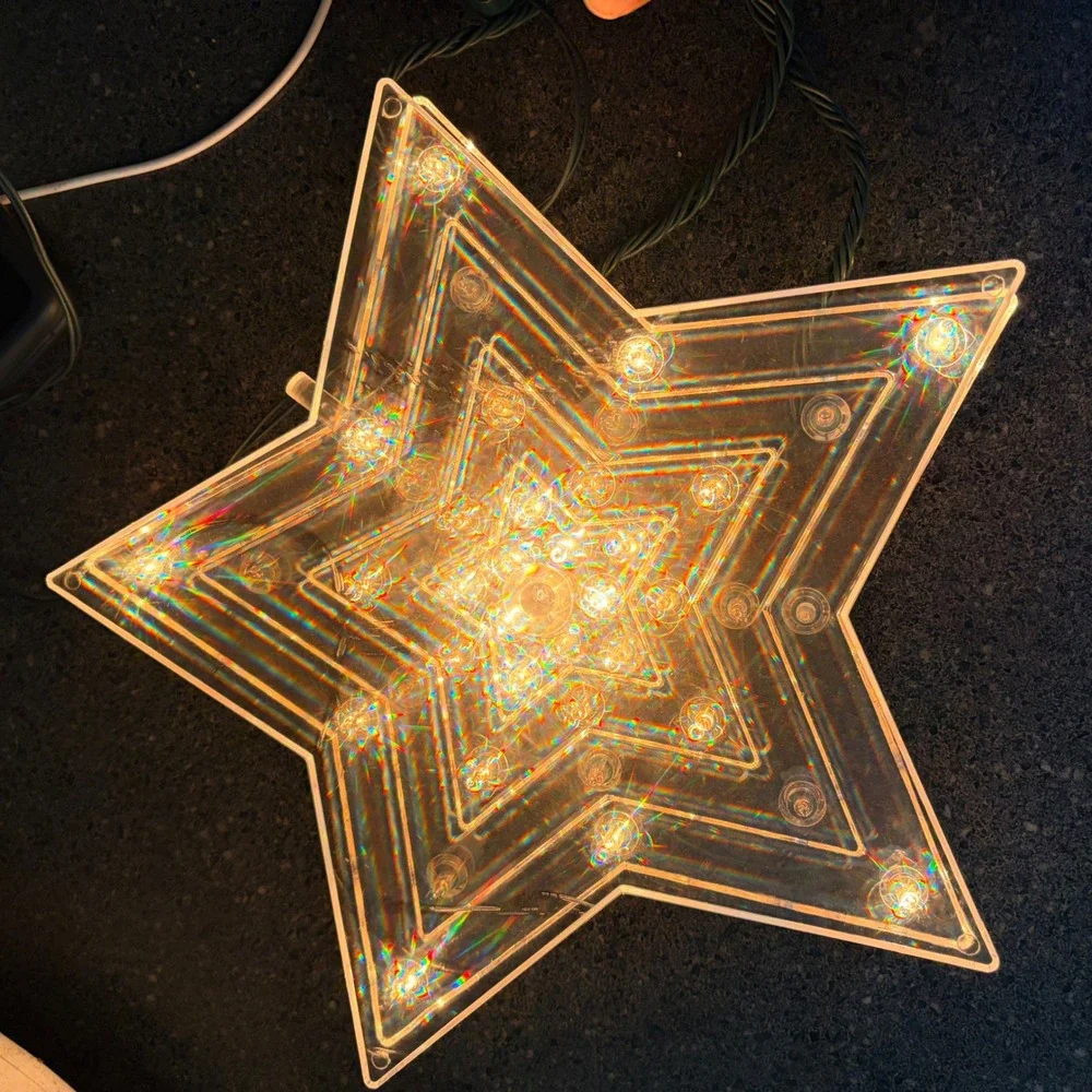 40 Lights Laser Star Tree Top 8 Function Multi Speed Prismatic Christmas Decor
